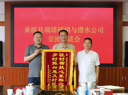 Wepay公司助力桑植县瑞塔铺镇芦溪村村落振兴获赠锦旗